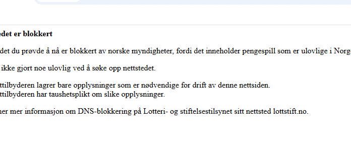 Nå blokkeres 57 sider for pengespill: – Blir vanskeligere å være ulovlige selskaper